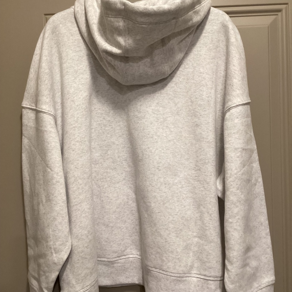 DKNY Sport Women’s Rhinestone Sequin Logo Hoodie Light Gray - Picture 5 of 14